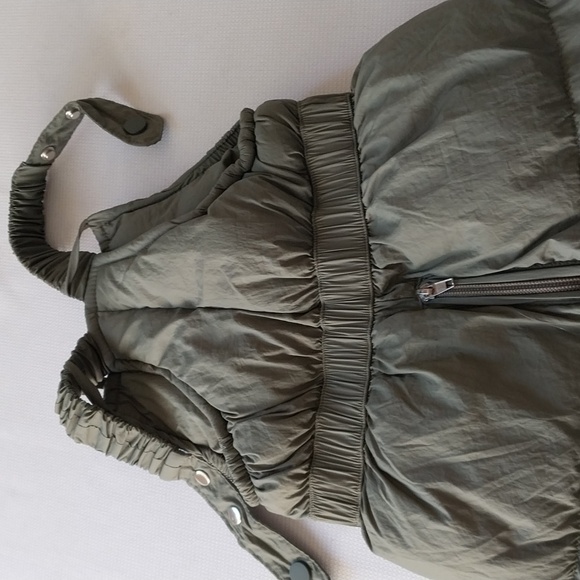 Snow Bib Overall One Piece Olive Green Tot Snow Suit Needs Measured Tags Off - Picture 8 of 9